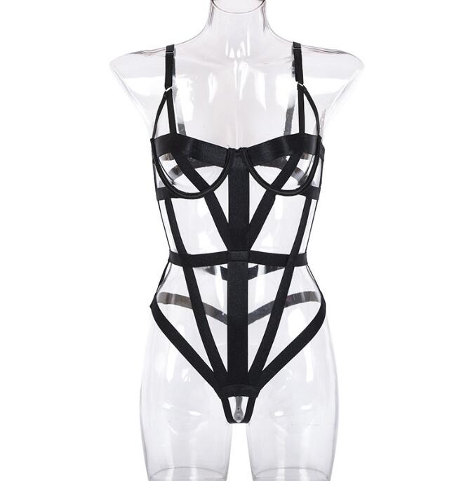 Summer Complex Craftsmanship Cross-Strap Sexy Lingerie Women's One-Piece